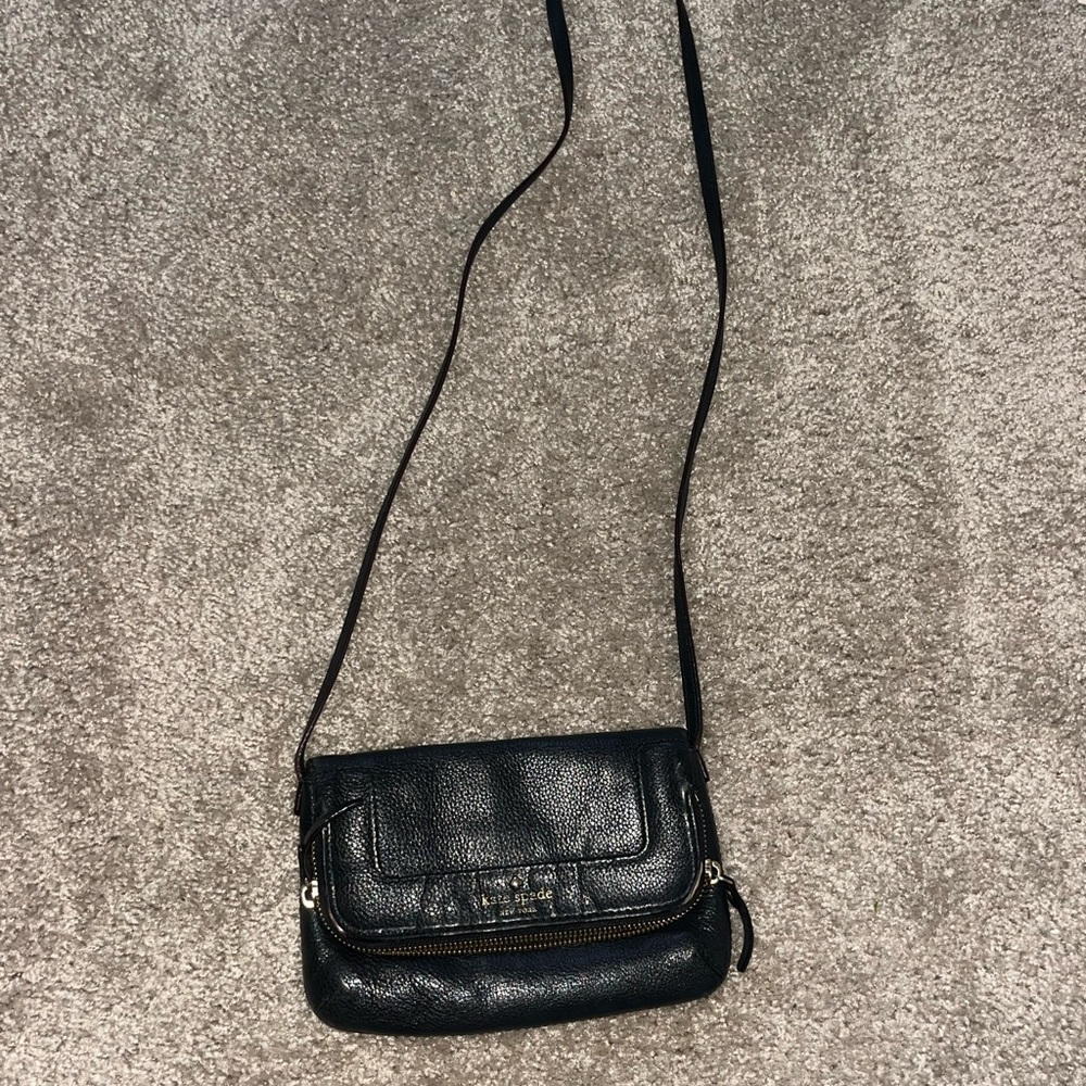 Black Leather Crossbody Bag